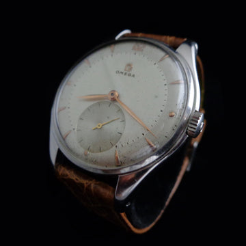 Omega jumbo 38.5mm dial in stainless steel from 1954