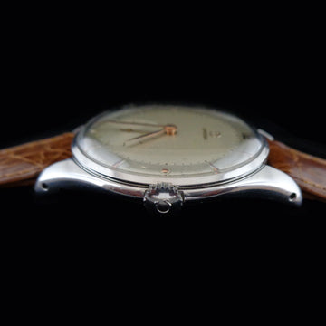 Omega jumbo 38.5mm dial in stainless steel from 1954
