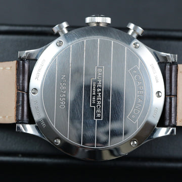 Baume & Mercier Capeland chronograph – Ref 65687 – SS – Cal ETA 7753 – Full Set