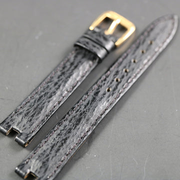 Gerald Genta 18K yellow gold clasp – 14mm with Gerald Genta black strap - 16mm