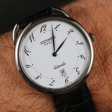 Hermes Arceau AR4.810 - SS – White dial – Cal ETA2892-A2 – 41mm