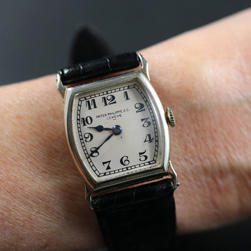 Patek Philippe Tonneau – 18K WG – Cal 9 – 1924 - Full Set - Serviced