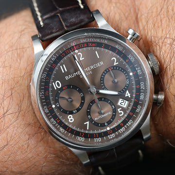 Baume & Mercier Capeland chronograph – Ref 65687 – SS – Cal ETA 7753 – Full Set