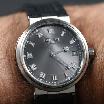 Breguet Marine Ref 5517 T in titanium with cal 777A – Mint - Full Set