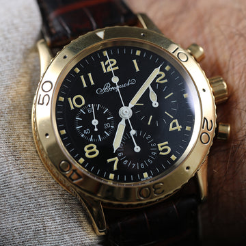 Breguet Pilot Aeronavale Type XX 3800 – Ref B3800BA-92-1W6 – 18K YG – 1995 – Full Set