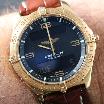 Breitling Aerospace ref K56062 in 18K YG with black dial - Serviced
