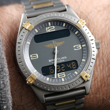 Breitling Navitimer Aerospace – Ref F56059 – Titanium and Gold -Quartz