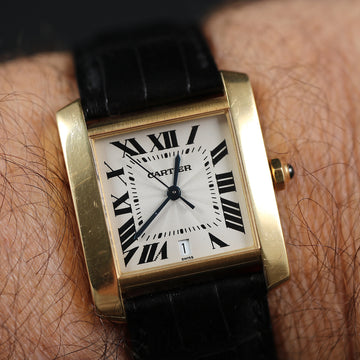Cartier Tank Francaise automatic - Ref 1840 in 18K yellow gold – Cal 120 - Full Set