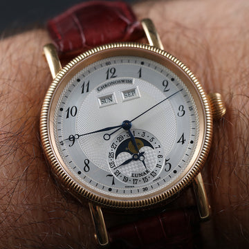ChronoSwiss Lunar with Ref CH 9321 R – 18K RG – Full calendar - Serviced