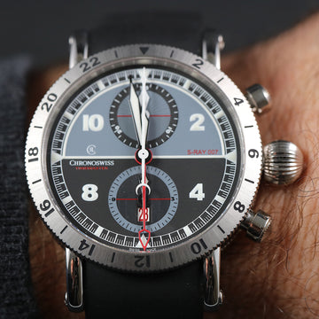 ChronoSwiss GMT S-Ray 007- Special Edition- Ref CH7533G-DN in SS with caliber C754 – FULL SET
