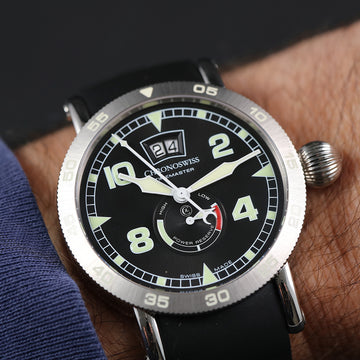 ChronoSwiss TimeMaster Big Date – Ref CH3533 ST in SS with caliber C351 – FULL SET