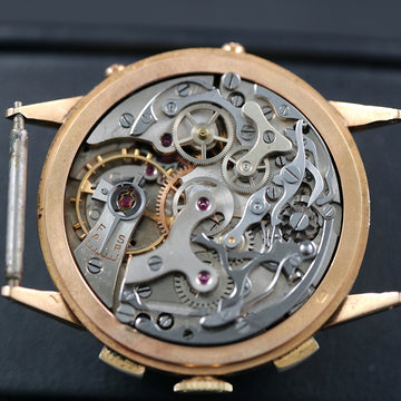 Leonidas chronograph calendar with Valjoux 72C in 18K YG – 1950’s