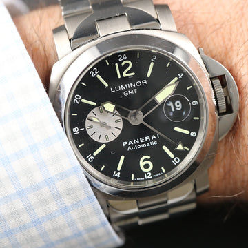 Panerai Luminor GMT – PAM 00161 – 2011 – Black dial – M194/300 - Titanium – Full Set