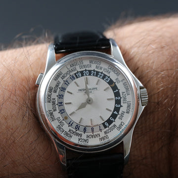 Patek Philippe World Time 5110G in 18K white gold with caliber 240 HU – Full Set