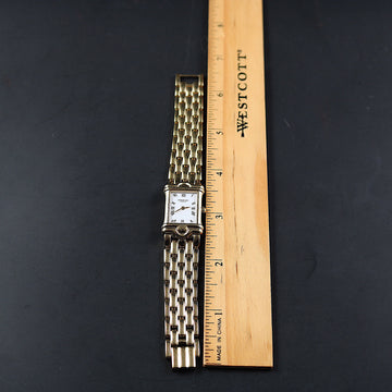 Raymond Weil tank with ref 5857 – 18K YG Electroplated - Quartz movt - Serviced