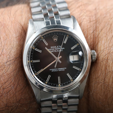 Rolex Oyster Perpetual Datejust 16000 with black dial – SS – Cal 3035 – 1978