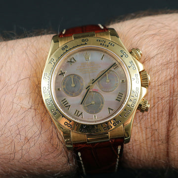 Rolex Daytona 116518 – 18K YG - MOP dial - Cal 4130 – Full Set