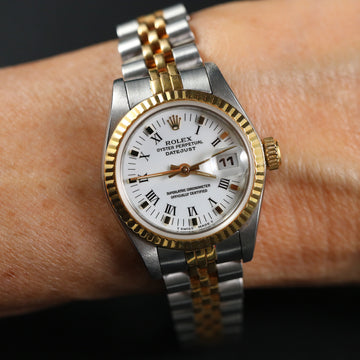 Rolex Oyster Perpetual Datejust – Ref 69173 – 2 tone -Enamel dial – 1986 – Full Set - One owner