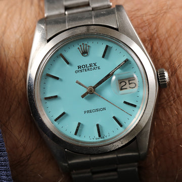 Rolex Oysterdate Precision with Tiffany redone dial - Ref 6694 - Cal 1225- SS - 1975 - Serviced