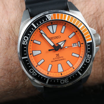 Seiko Prospex Diver Samurai – Ref SRPB97 – Orange dial – Cal 4R35 – Full Set