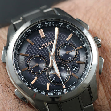 Seiko Radio Wave Control World Time Solar – Titanium – 8B92 OACO