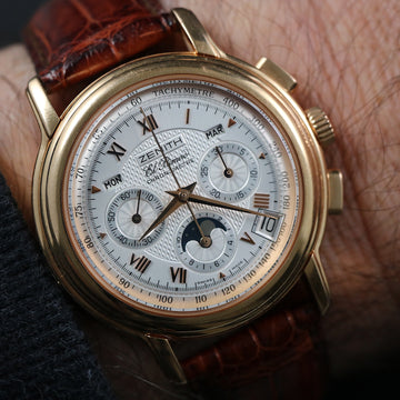 Zenith El Primero chronograph Chronometre18K rose gold chronograph with caliber 410 – Full Set