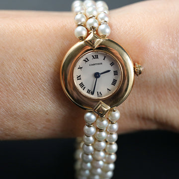 Cartier Colisee with reference 1989 1 – Pearl bracelet – Quartz movt