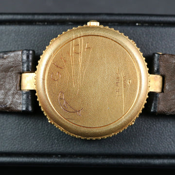 Gerald Genta Gefica in 18K YG – Safary dial with calendar and moon phase meteorite – Caliber 606