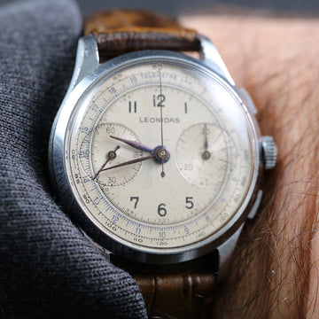 Leonidas chronograph with Landeron 48 – SS – 1940’s