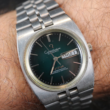 Omega Constellation chronometer in SS with green dial - Cal. 751 - 1969
