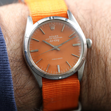Rolex Oyster Perpetual Precision Air King from 1967 with orange dial with ref 1003