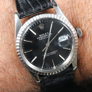 Rolex Oyster Perpetual Datejust 16030 with black dial - SS – Cal 3035 – 1987 – Full Set