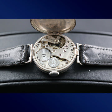 Rolex Sterling silver Rebberg – 0.925 Silver – Silver Sunburst dial – Unicorn mvt - 1920’s
