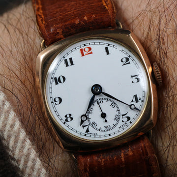 Thomas Russell & Son – 9K rose gold – Enamel dial – Manual winding - 1895