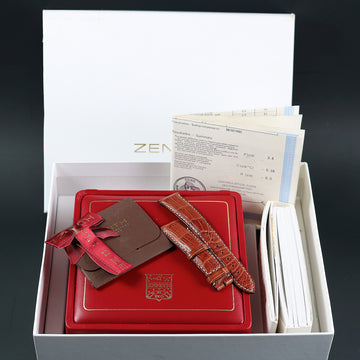 Zenith El Primero chronograph Chronometre18K rose gold chronograph with caliber 410 – Full Set