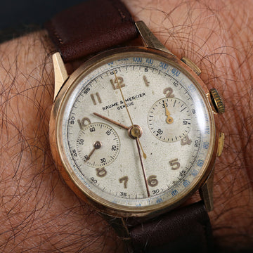 Baume & Mercier Chrono – 18K YG - Landeron 48 – 1950’s - Serviced