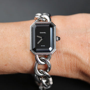 Chanel Premiere Gourmette in stainless steel with quartz movement - 1987