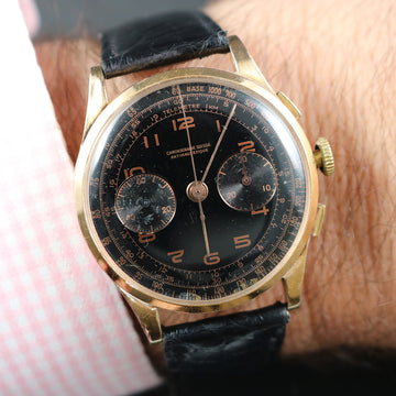 Chronographe Suisse in 18K yellow gold -37mm - Landeron 248