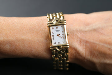 Raymond Weil tank with ref 5857 – 18K YG Electroplated - Quartz movt - Serviced