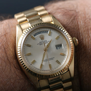 Rolex Oyster Perpetual Day Date President Ref 1803 in 18K YG with Pie Pan dial from 1966