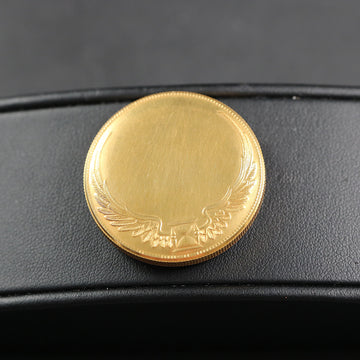 Benrus gold coin case travel clock – 18k YG - Serviced