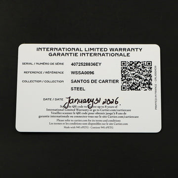 Cartier Santos – Ref WSSA0096 – SS – Cal MC 1847 – 01/2026 – Full Set