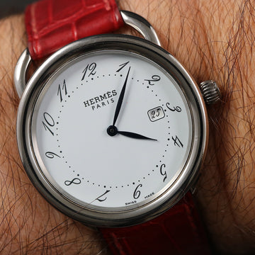 Hermes Arceau AR5.710 - SS – White dial – Quartz ETA