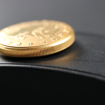 Benrus gold coin case travel clock – 18k YG - Serviced