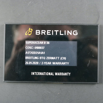 Breitling Superocean II - Ref A17312D – BTQ Zermatt -Cal 17 – Full Set