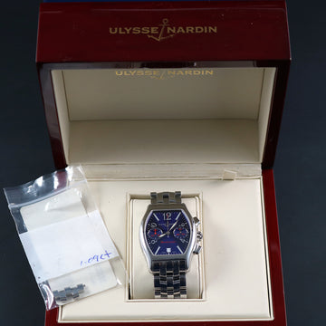 Ulysse Nardin MicheLangelo chronograph with ref 563-42 - blue dial - Serviced