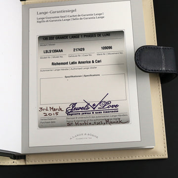 A Lange & Sohne – Grande Lange 1 Phases de Lune with Ref 139.032 in Pink Gold – Cal L095.3 - FULL SET