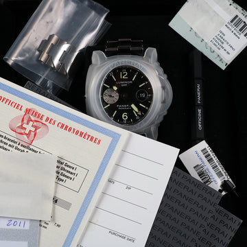 Panerai Luminor GMT – PAM 00161 – 2011 – Black dial – M194/300 - Titanium – Full Set