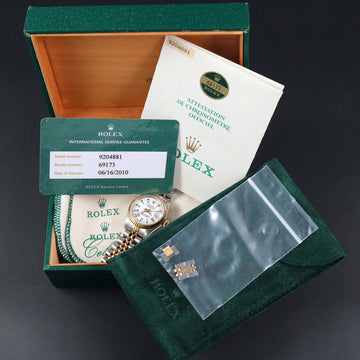 Rolex Oyster Perpetual Datejust – Ref 69173 – 2 tone -Enamel dial – 1986 – Full Set - One owner