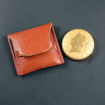 Benrus gold coin case travel clock – 18k YG - Serviced